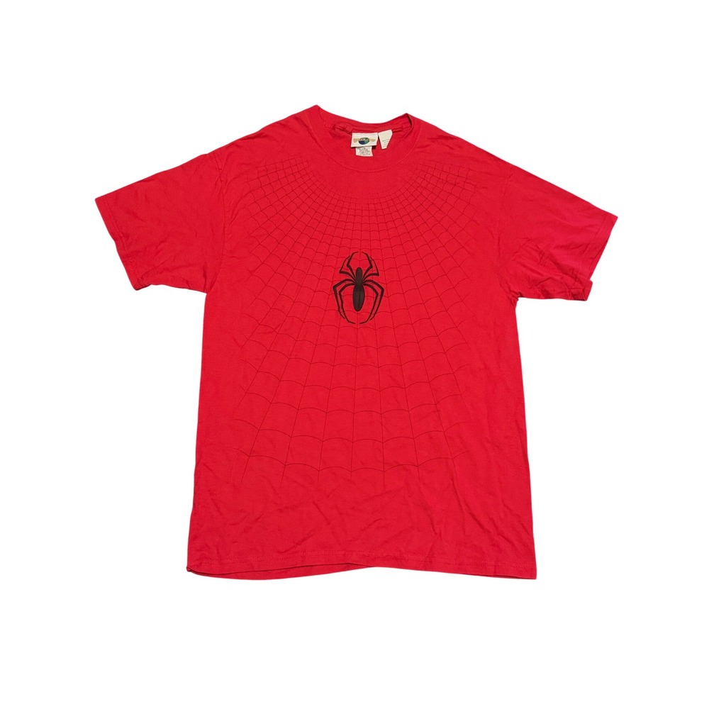 Vintage Universal Studios Marvel Spider-Man T-Shirt Red Web Graphic Mens Large L